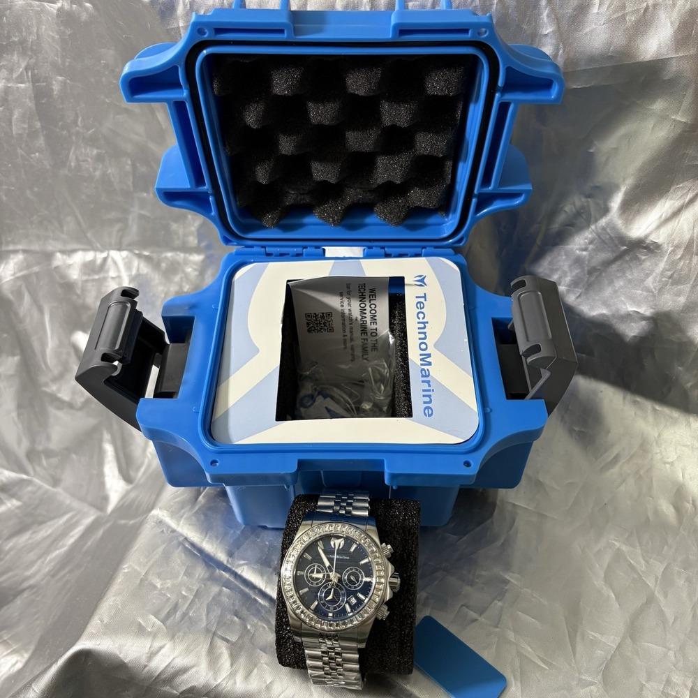 Invicta TechnoMarine Manta Ray Watch - 42mm Steel Silver  Blue TM-222017 BNIB‎